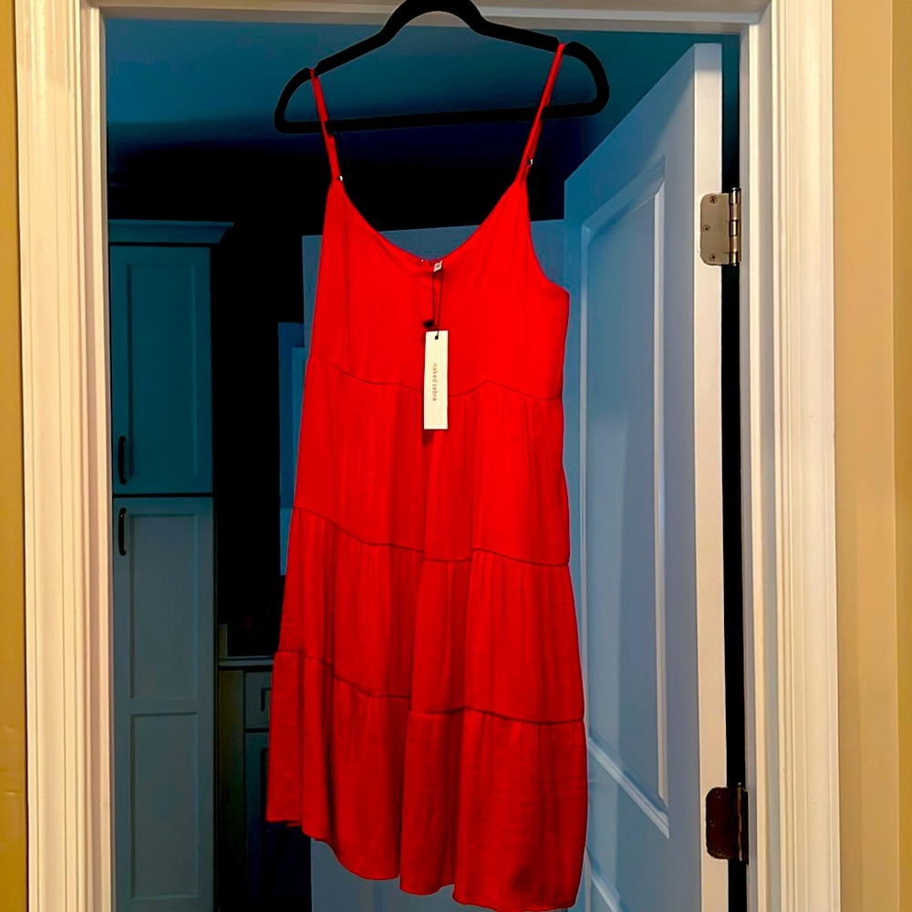 Red spaghetti strap dress, never worn